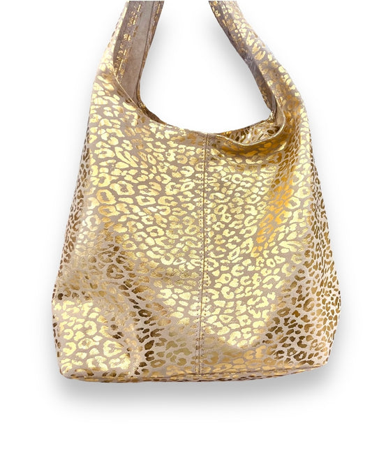 Bolso Paris Leopardo Dorado