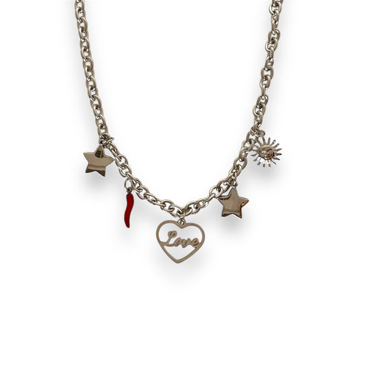 Collar Charms Plateado