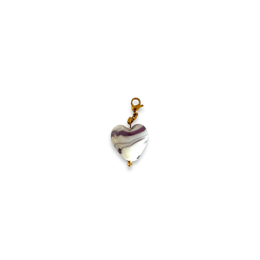 Charm corazón morado