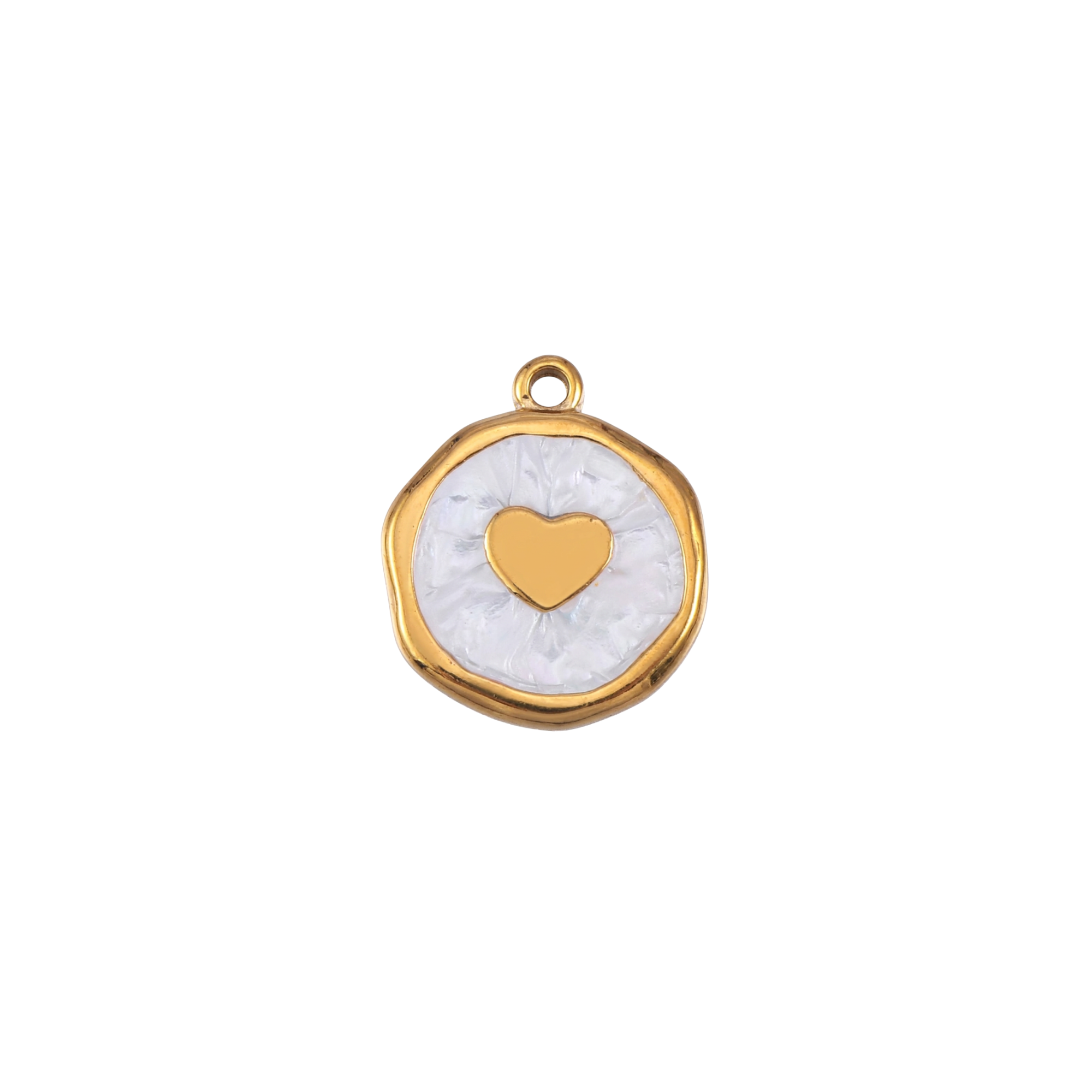 MEDALLA CORAZÓN BLANCO