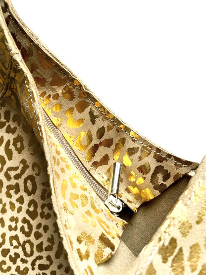 Bolso Paris Leopardo Dorado