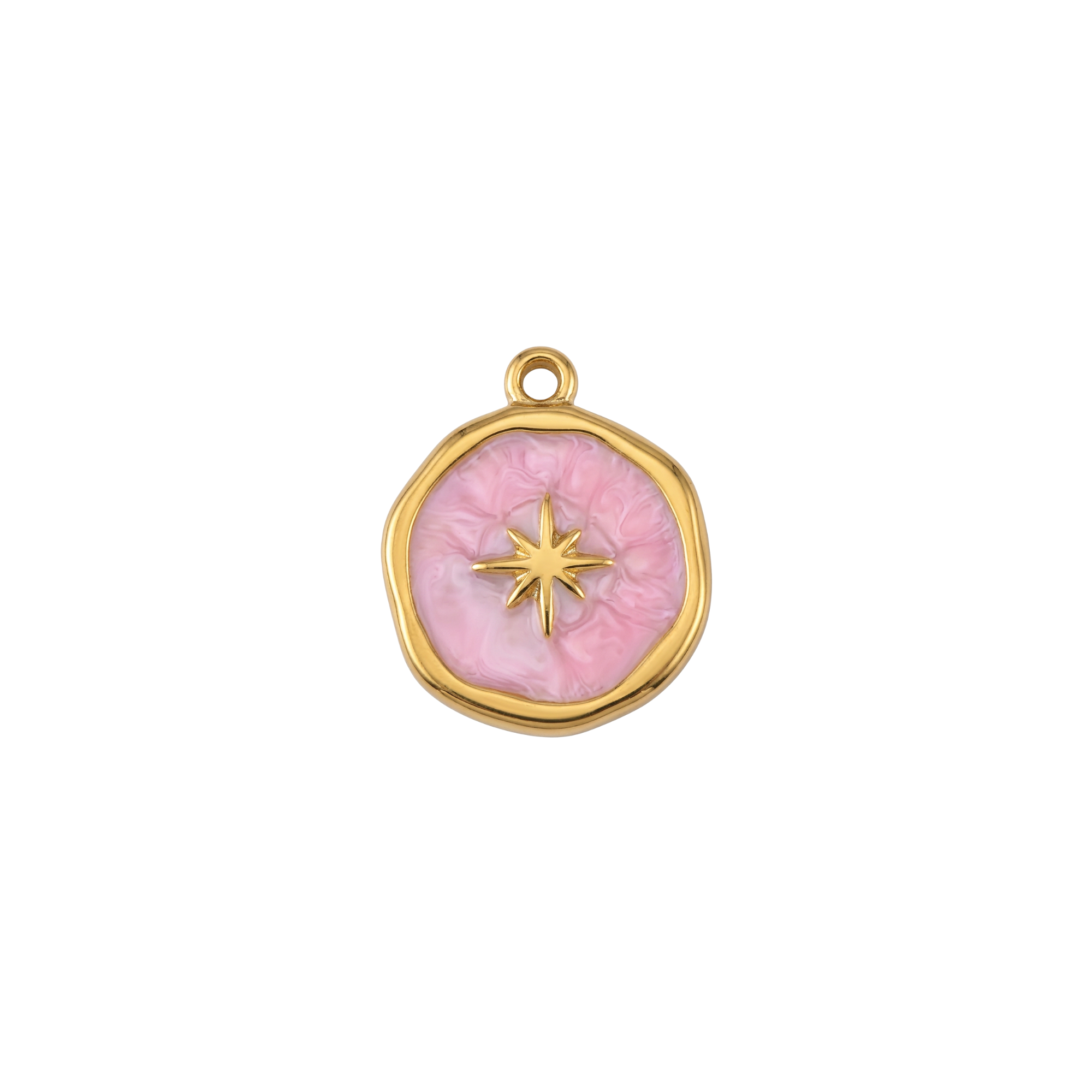 MEDALLA DESTELLO ROSA