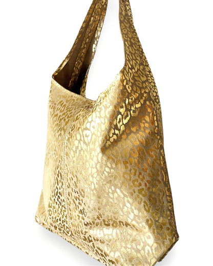 Bolso Paris Leopardo Dorado