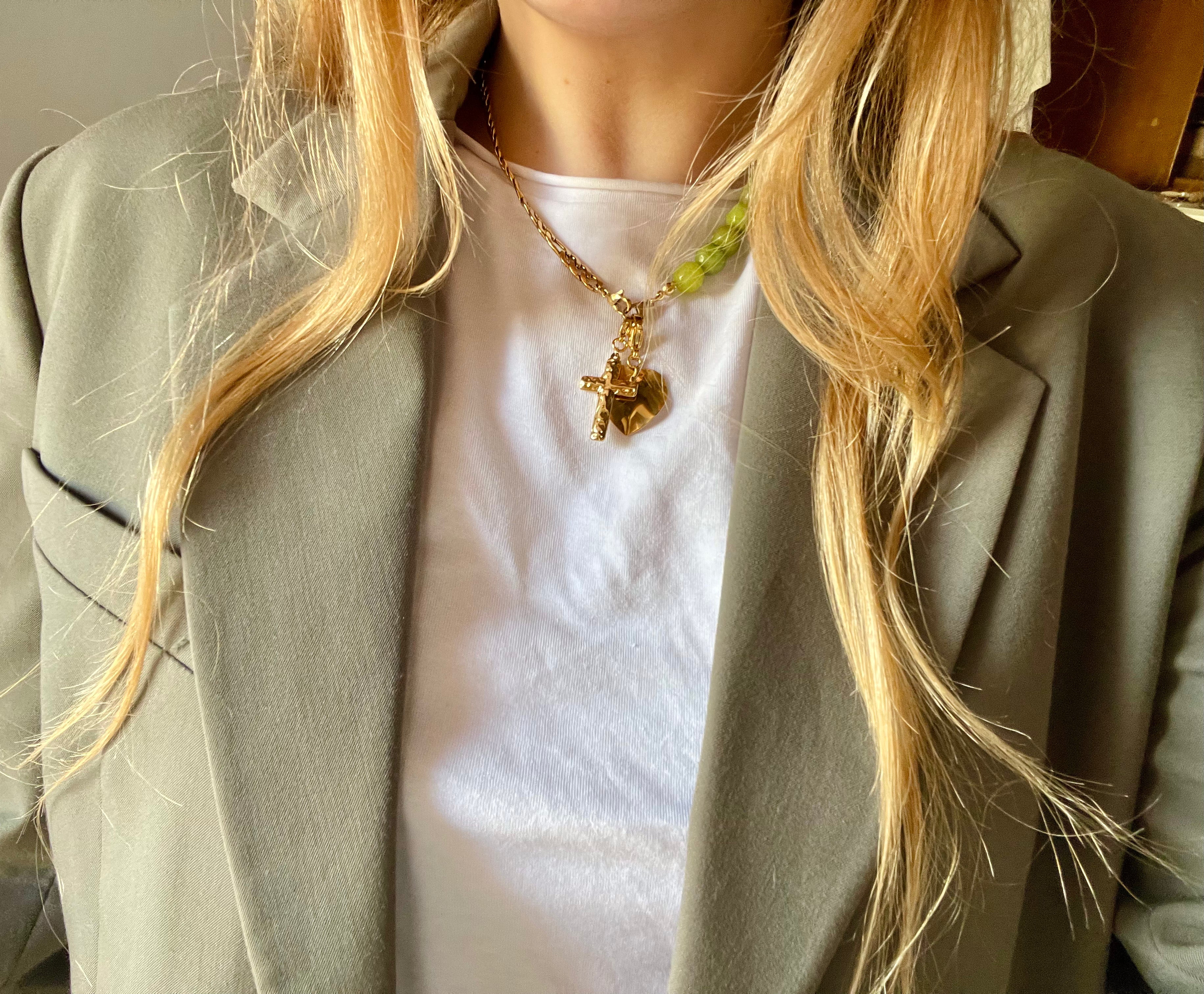Mitad collar cadenas