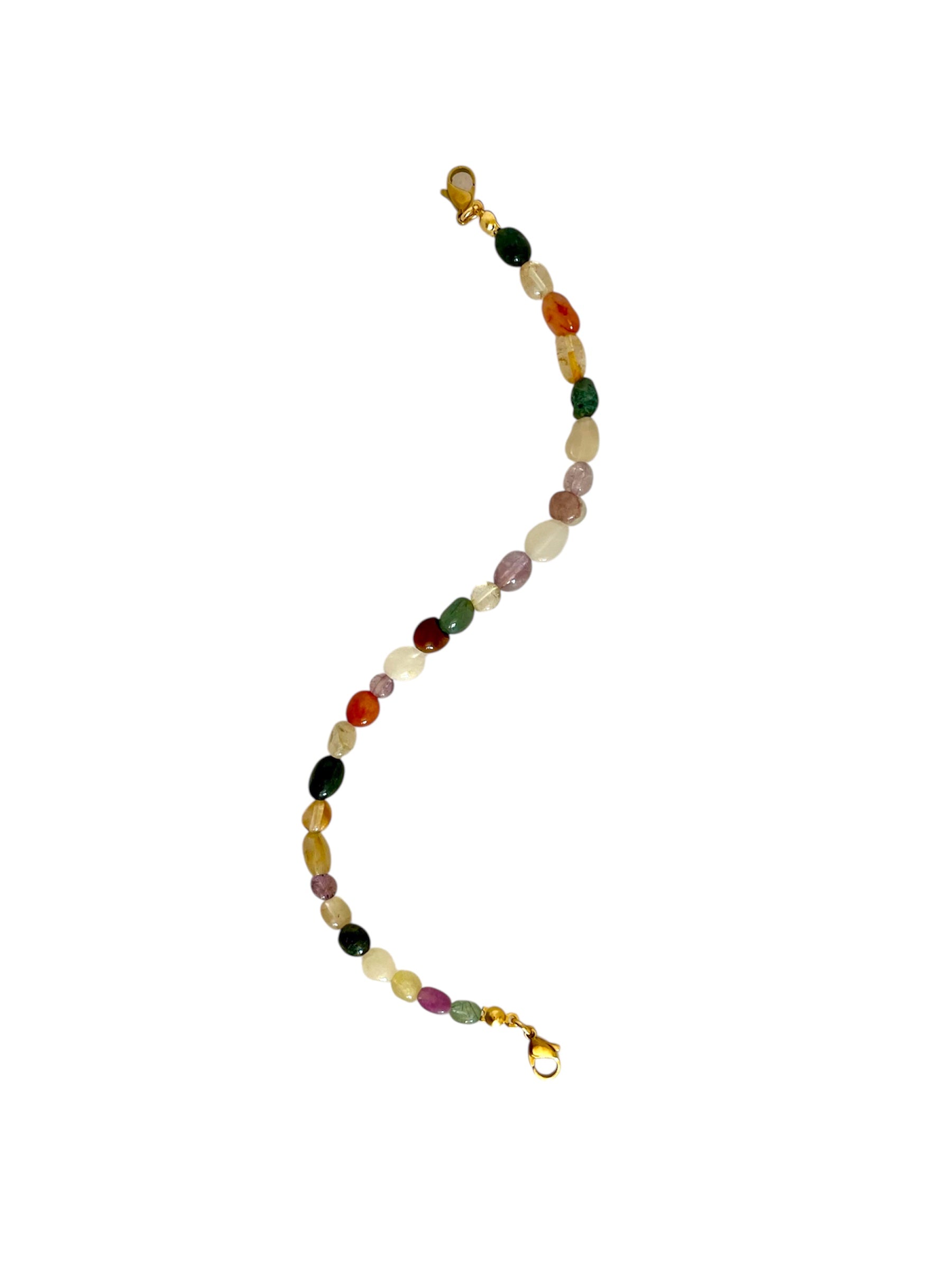 Mitad collar piedras naturales